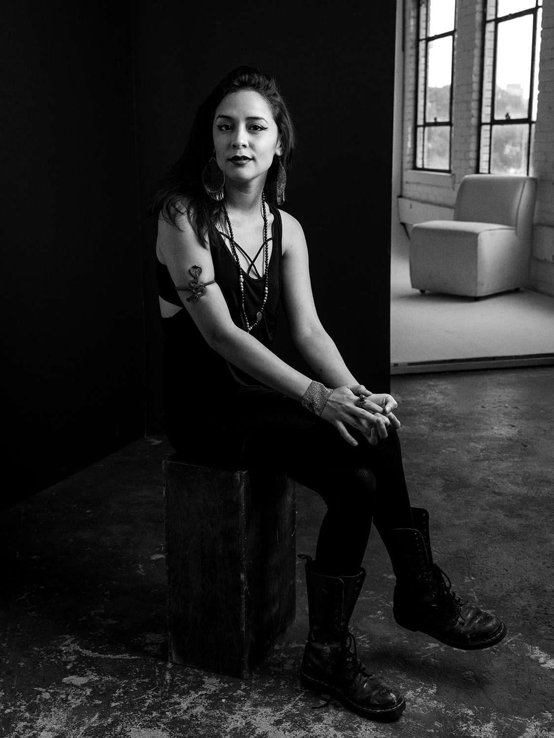 Daniela Riojas photographed in San Antonio, TX, by lifestyle and editorial photographer, Josh Huskin. 