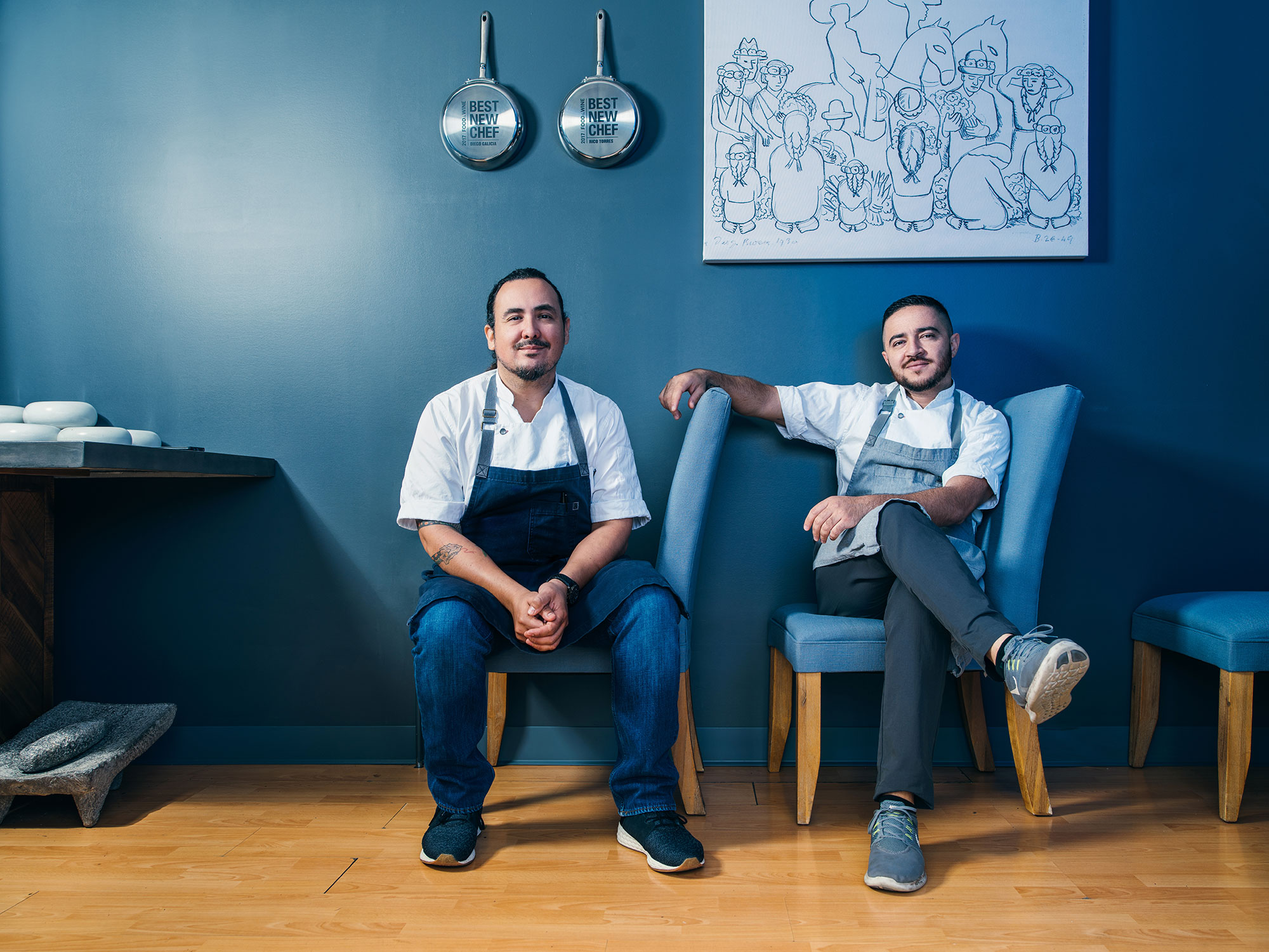 Diego and Rico at Mixtli for Texas Monthly by Josh Huskin