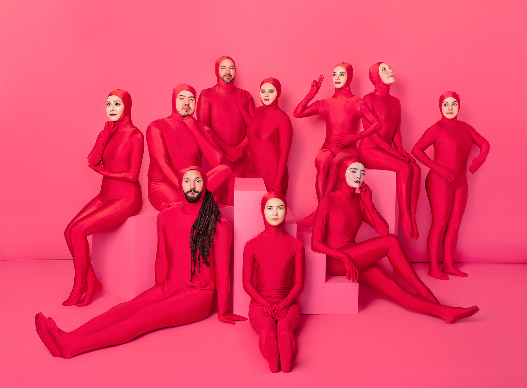 Conceptual Group Portrait of Chamoy Creative by Advertising Photographer Josh huskin