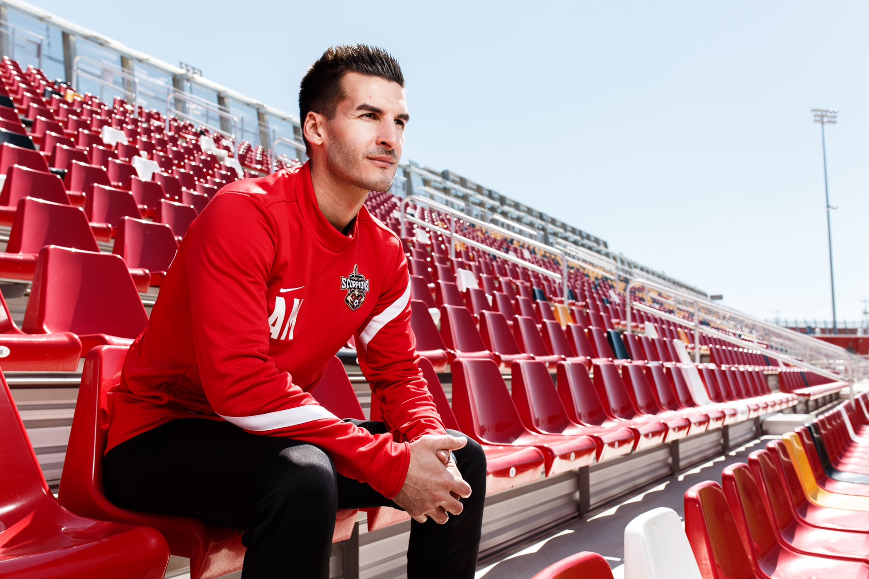 Alen Marcina, Head Coach of the San Antonio Scorpions, photographed in San Antonio, Texas by Editorial photographer Josh Huskin. 