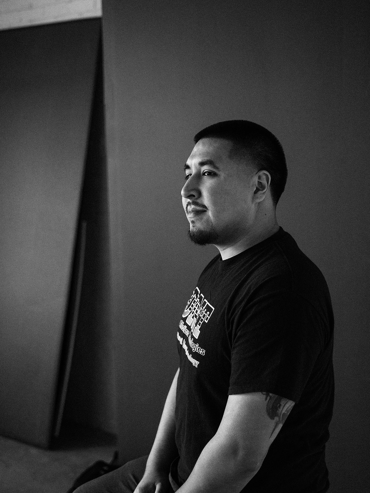 John Martinez photographed in downtown San Antonio, Texas at Eleven Hundred Collective Studio by portrait and lifestyle photographer, Josh Huskin. 