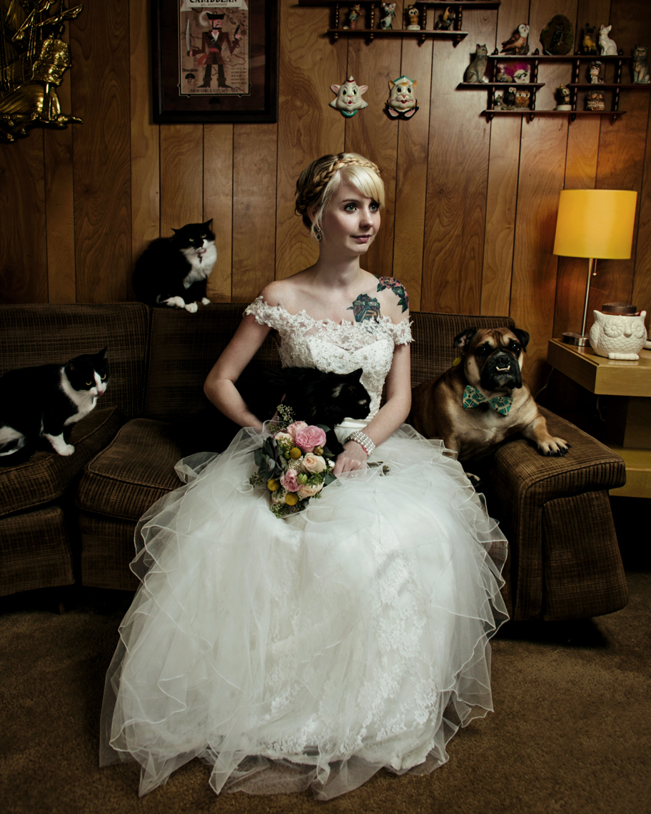 Bridal Portrait of Krista Kass, photographed by editorial and portrait photographer Josh Huskin. 