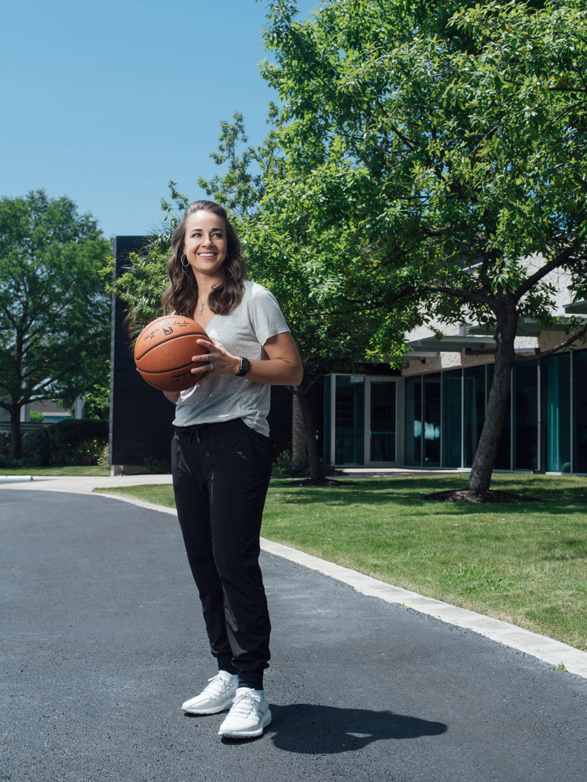 San Antonio Spurs Assistant Coach, Becky Hammon photographed for the Wall Street Journal by editorial photographer Josh Huskin.