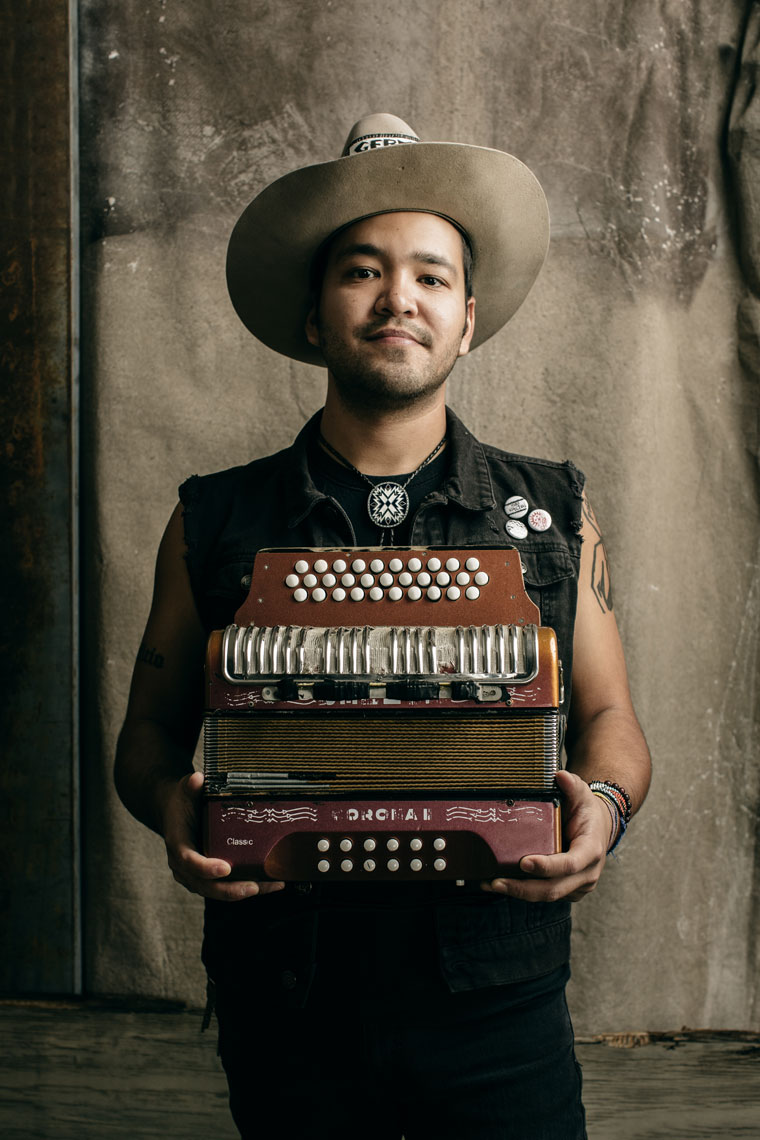 Local musician Alvaro Del Norte photographed for the San Antonio Current by Texas editorial portrait photographer, Josh Huskin