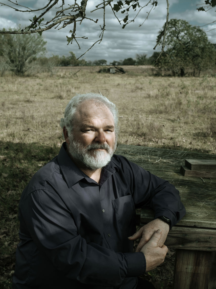 Stephen Willeford photographed by editorial photographer Josh Huskin in Sutherland Springs, Texas.