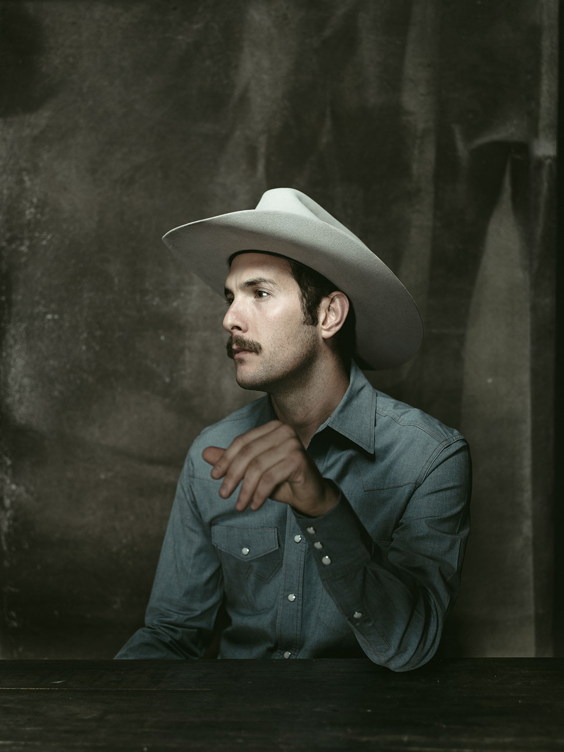 Texas Country Musician Garrett T Capps photographed in San Antonio, TX by Editorial Photographer Josh Huskin.