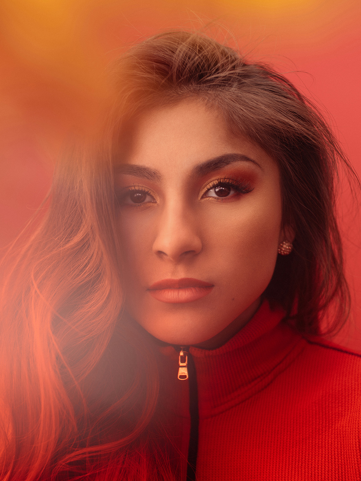 Angel Cintron, a musician, photographed in studio in San Antonio, Tx by entertainment photographer, Josh Huskin