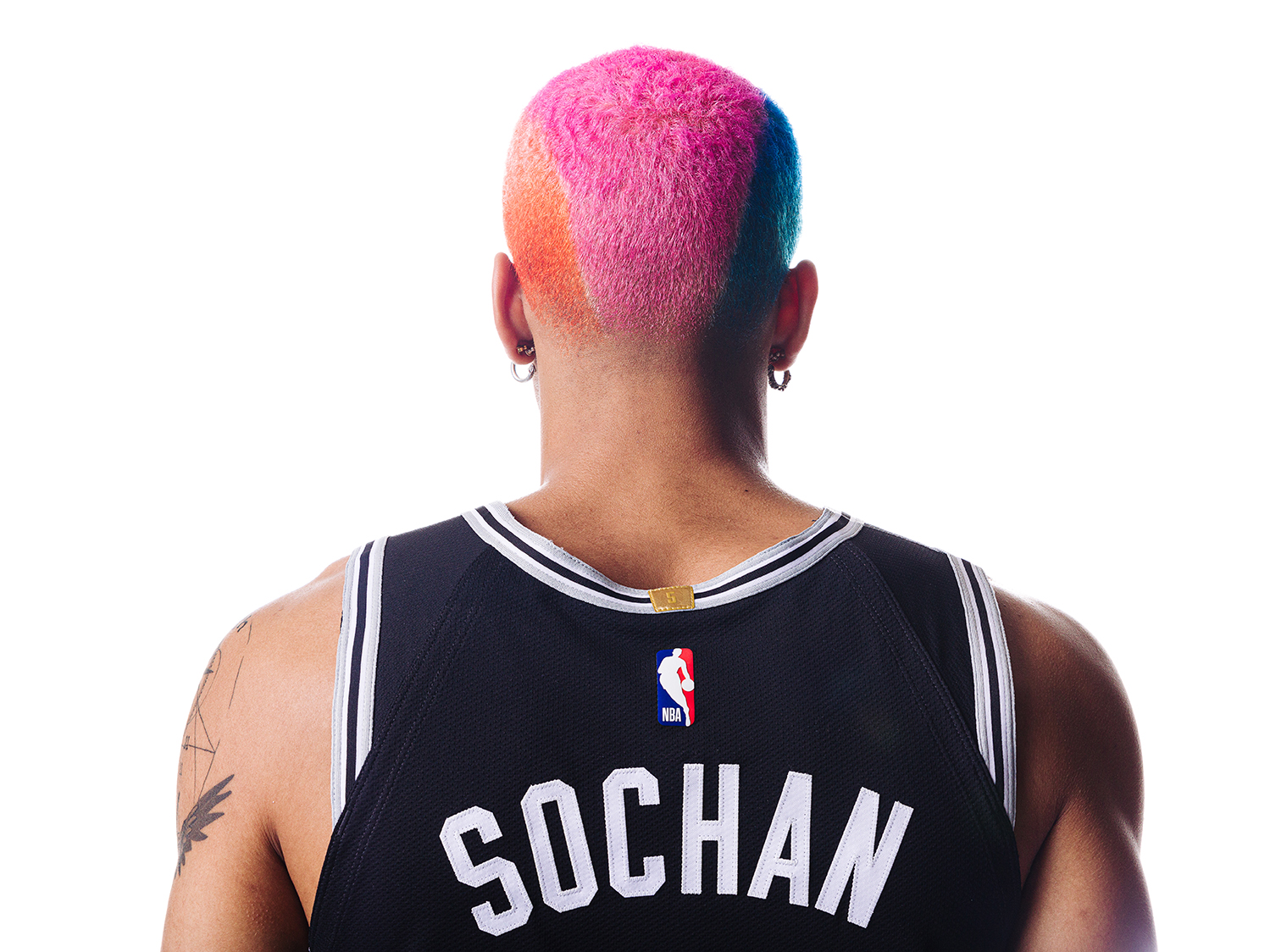 Jeremy Sochan, a forward for the San Antonio Spurs photographed by portrait and sports photographer Josh Huskin