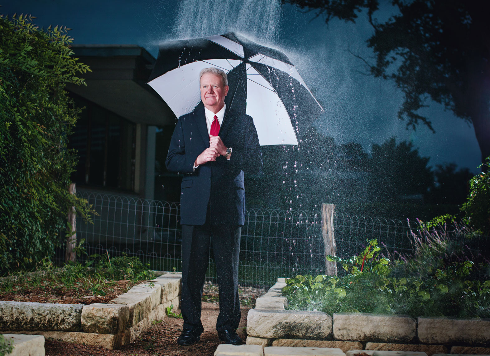Steve Browne, KSAT Weather Man, photographed for San Antonio Magazine by Celebrity and Editorial Portrait photographer Josh Huskin.  